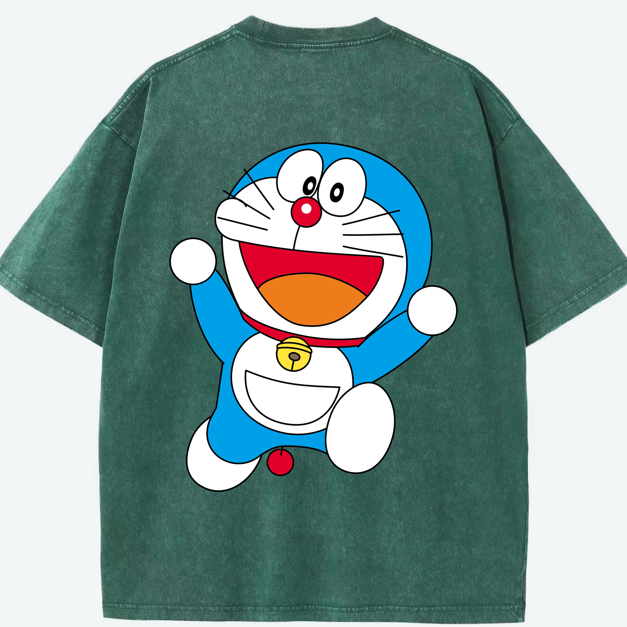 （画像用） ドラえもん Doraemon 綿100% ヴィンテージ風 半袖Tシャツ（背面プリント）